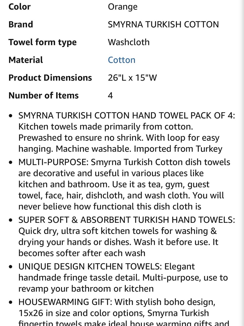 Turkish Cotton Orange Woven Throw with Fringe - Picture 2 of 10